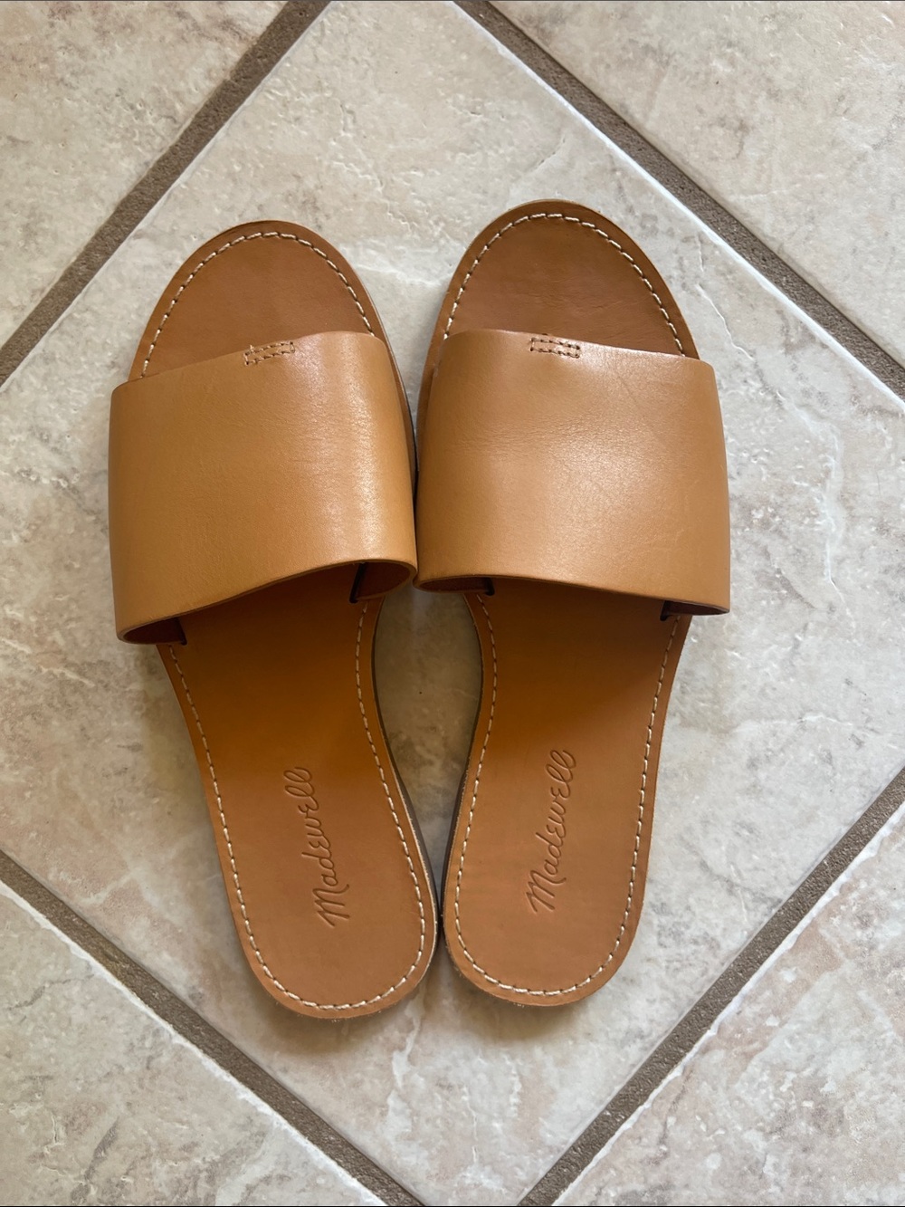 Madewell Tan Slide Sandals - size 7
